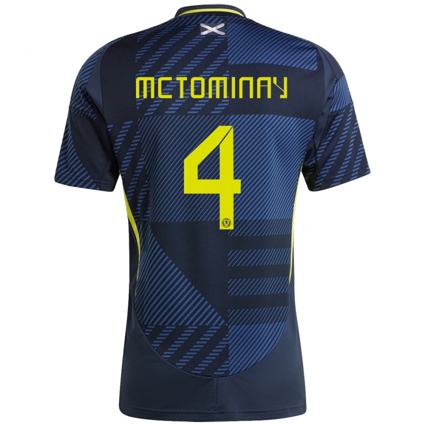 Criança Camisola Escócia Scott Mctominay #4 Azul Escuro Principal 24-26 Camisa