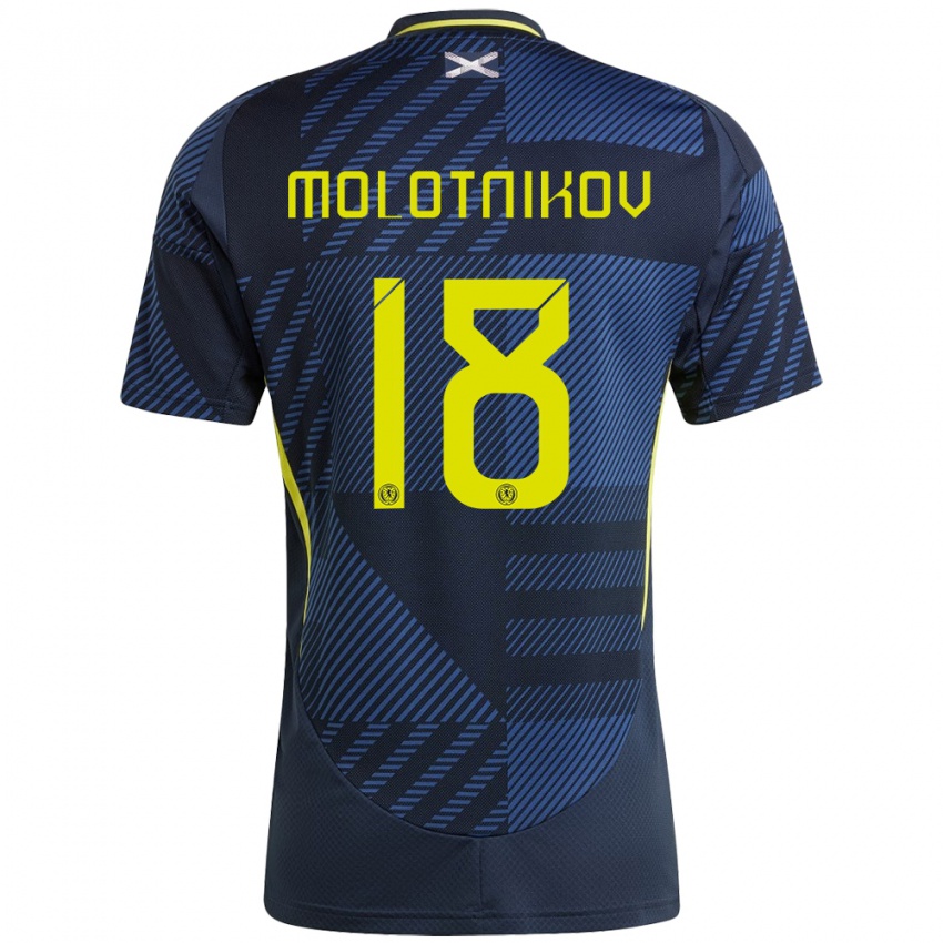 Criança Camisola Escócia Rudi Molotnikov #18 Azul Escuro Principal 24-26 Camisa