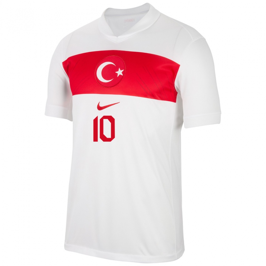 Criança Camisola Turquia Hakan Çalhanoğlu #10 Branco Principal 24-26 Camisa