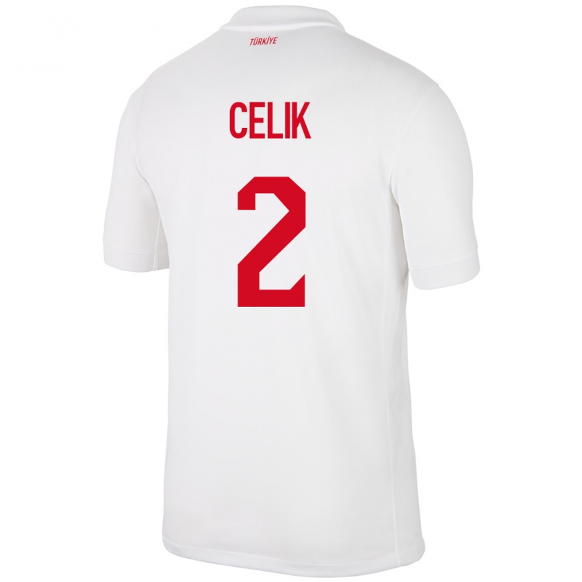 Criança Camisola Turquia Zeki Çelik #2 Branco Principal 24-26 Camisa