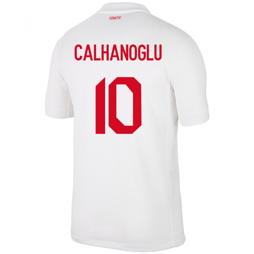 Criança Camisola Turquia Hakan Çalhanoğlu #10 Branco Principal 24-26 Camisa