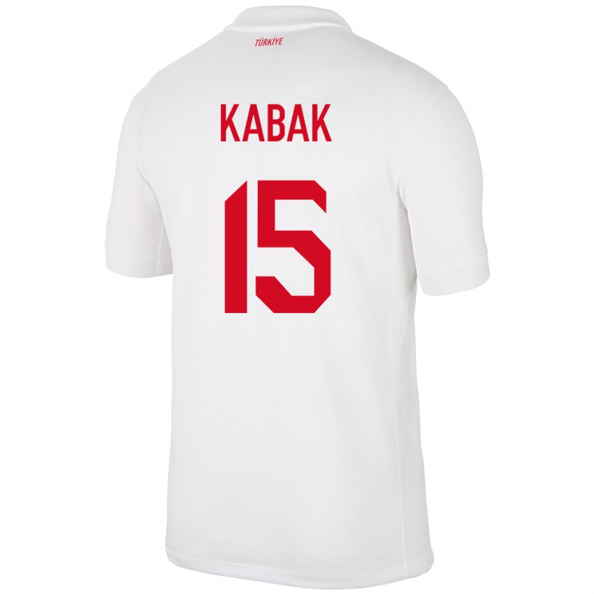 Criança Camisola Turquia Ozan Kabak #15 Branco Principal 24-26 Camisa