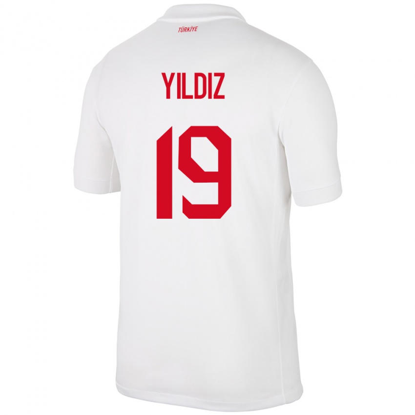 Criança Camisola Turquia Kenan Yıldız #19 Branco Principal 24-26 Camisa