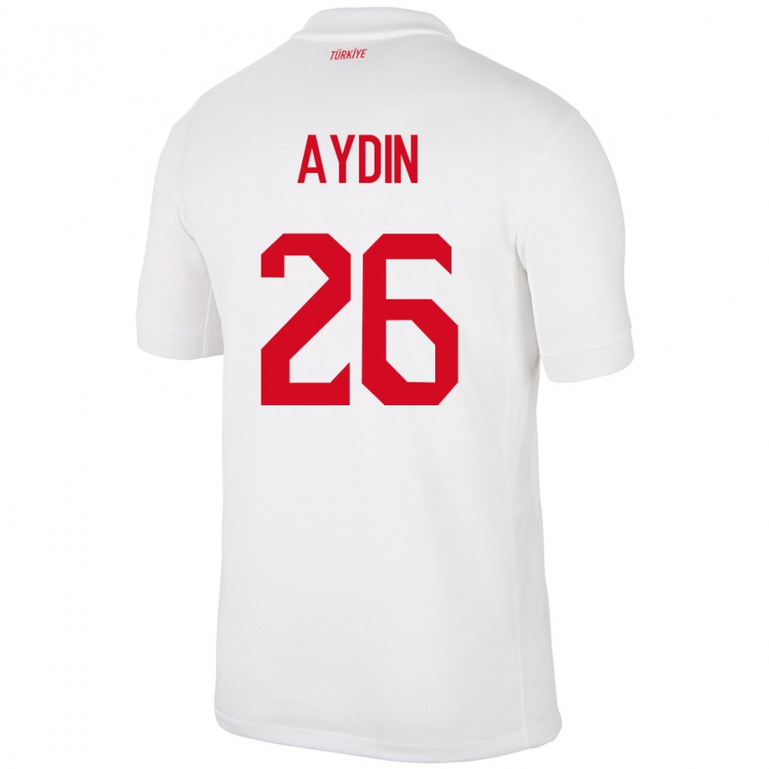 Criança Camisola Turquia Oğuz Aydın #26 Branco Principal 24-26 Camisa