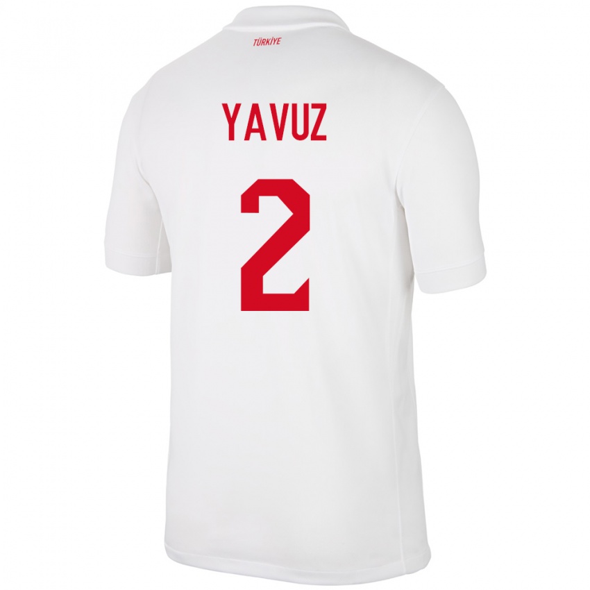 Criança Camisola Turquia Batuhan Yavuz #2 Branco Principal 24-26 Camisa