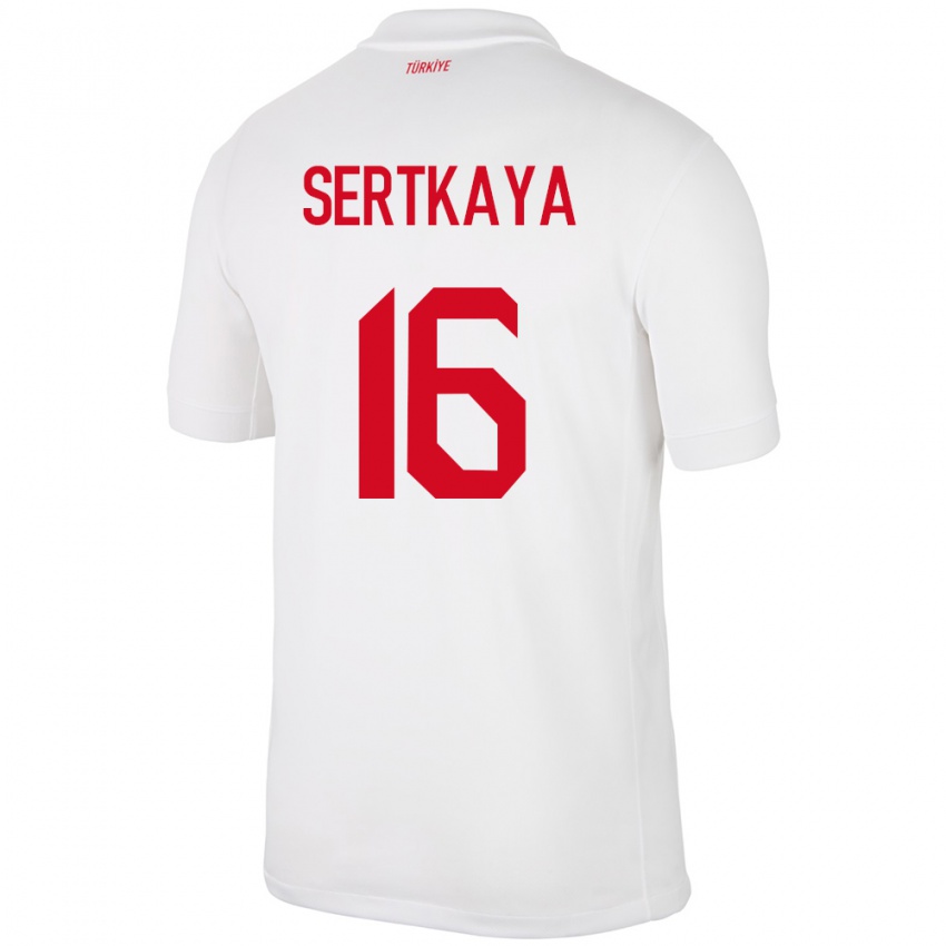 Criança Camisola Turquia Yusuf Sertkaya #16 Branco Principal 24-26 Camisa