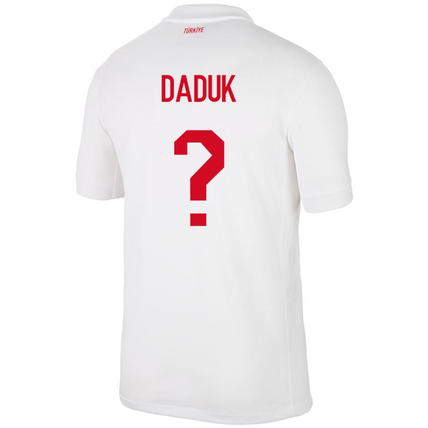 Criança Camisola Turquia Emir Dadük #0 Branco Principal 24-26 Camisa