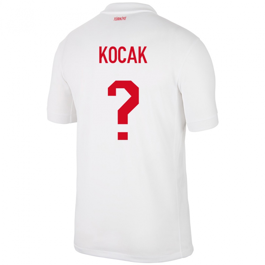 Criança Camisola Turquia Furkan Koçak #0 Branco Principal 24-26 Camisa