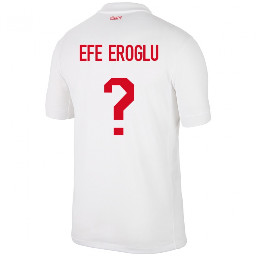 Criança Camisola Turquia Cem Efe Eroğlu #0 Branco Principal 24-26 Camisa