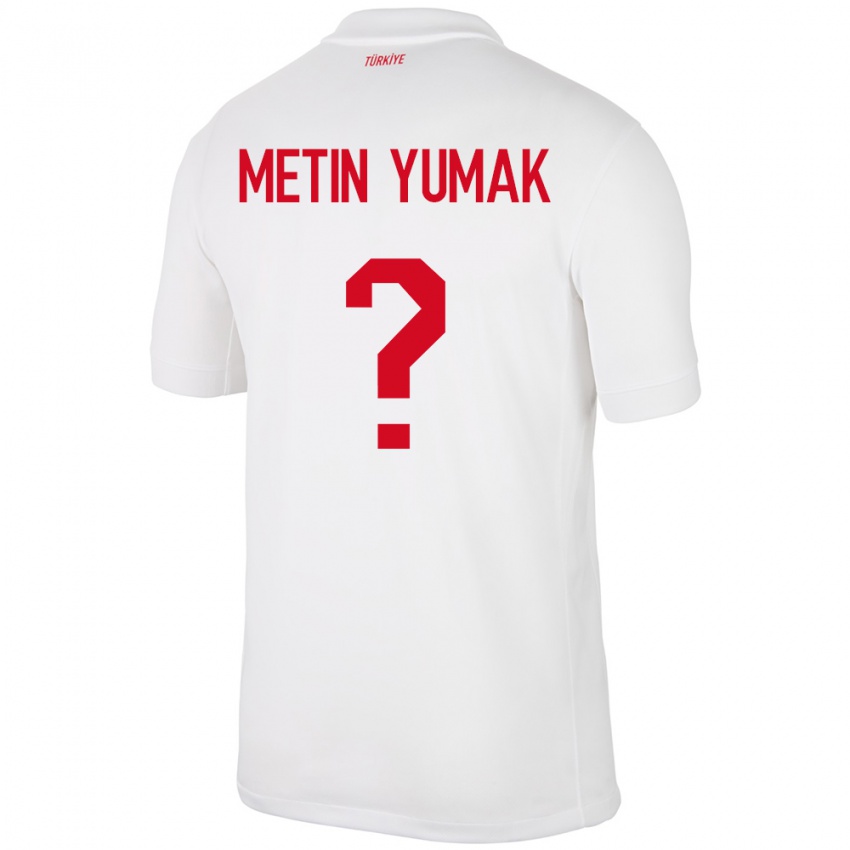 Criança Camisola Turquia Yiğit Metin Yumak #0 Branco Principal 24-26 Camisa