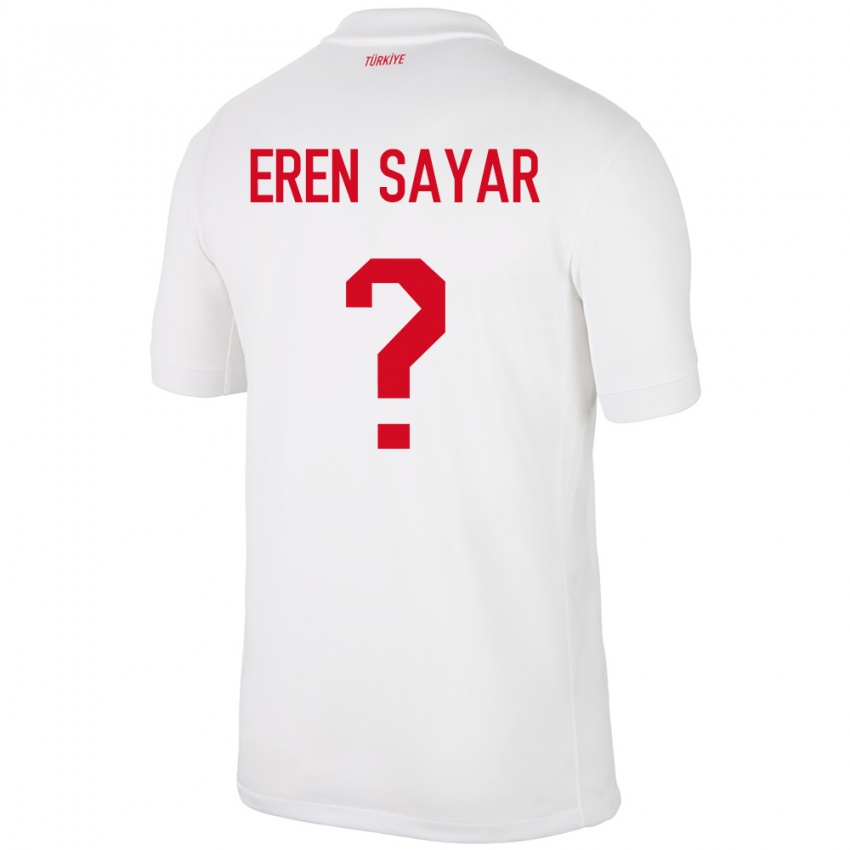 Criança Camisola Turquia Emin Eren Sayar #0 Branco Principal 24-26 Camisa