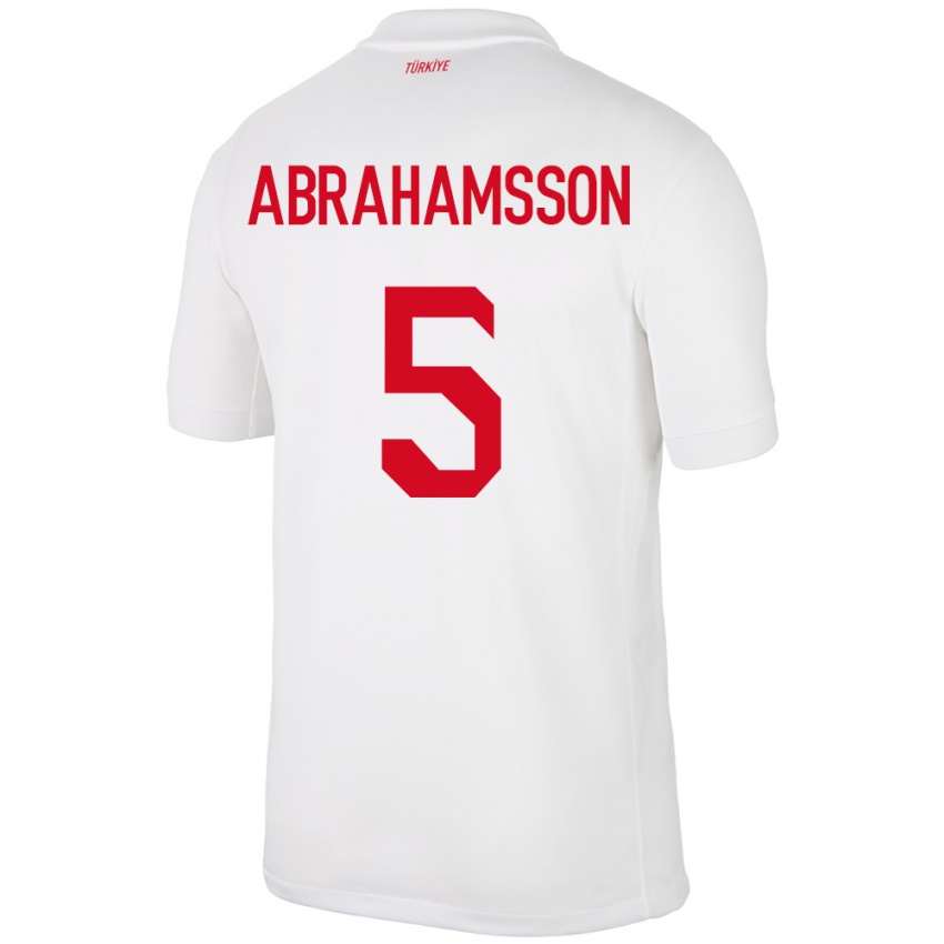 Criança Camisola Turquia Sejde Aylin Abrahamsson #5 Branco Principal 24-26 Camisa