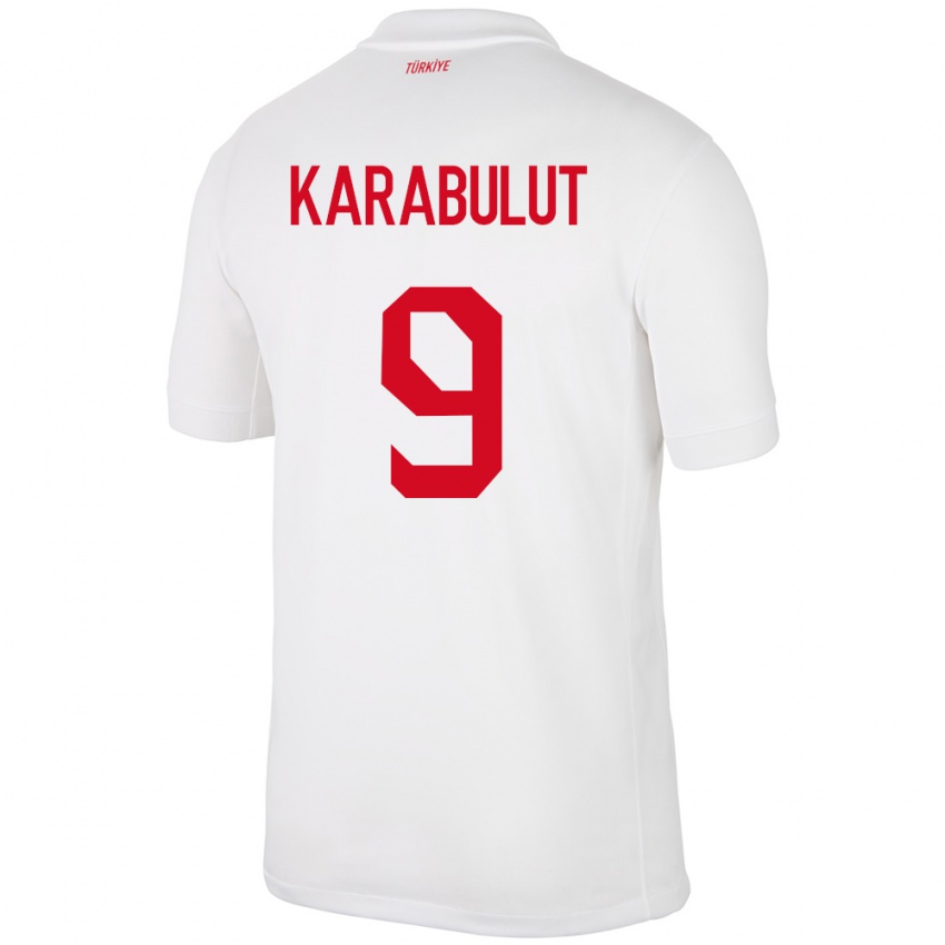 Criança Camisola Turquia Arzu Karabulut #9 Branco Principal 24-26 Camisa