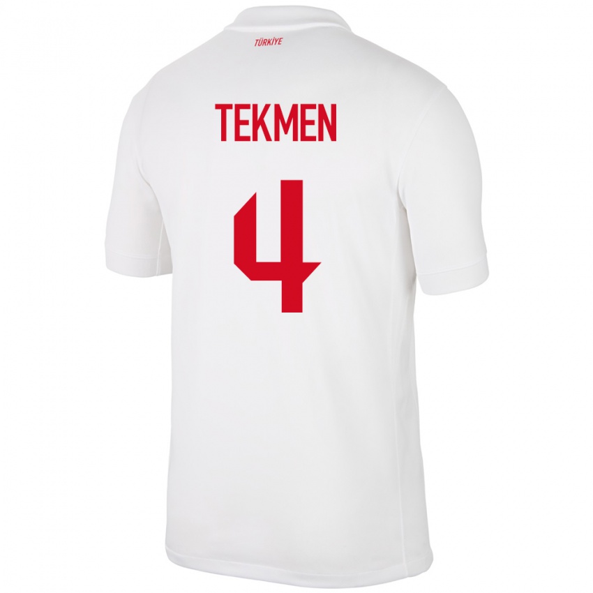 Criança Camisola Turquia Ece Tekmen #4 Branco Principal 24-26 Camisa