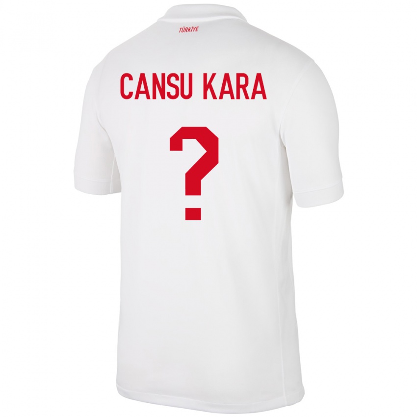 Criança Camisola Turquia İlayda Cansu Kara #0 Branco Principal 24-26 Camisa