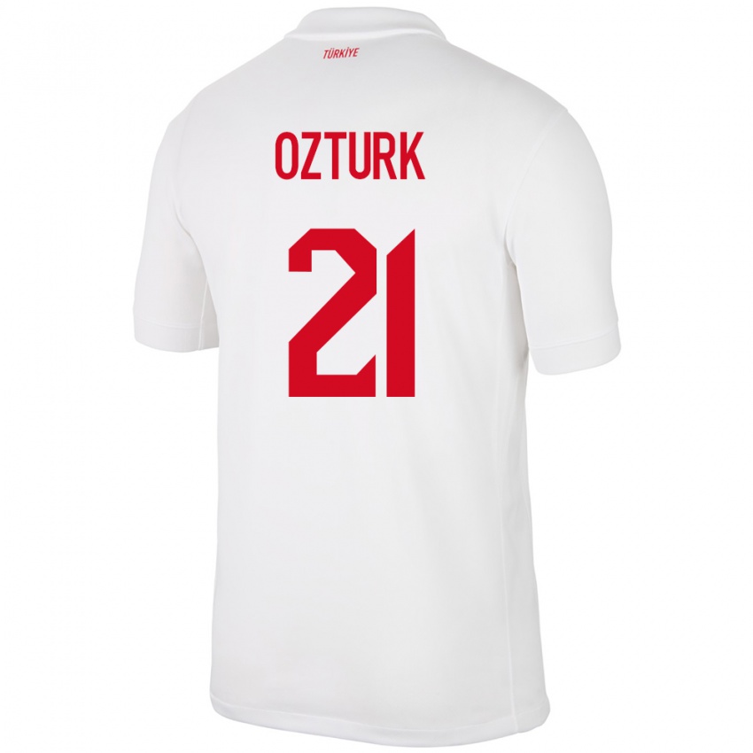 Criança Camisola Turquia Melike Öztürk #21 Branco Principal 24-26 Camisa