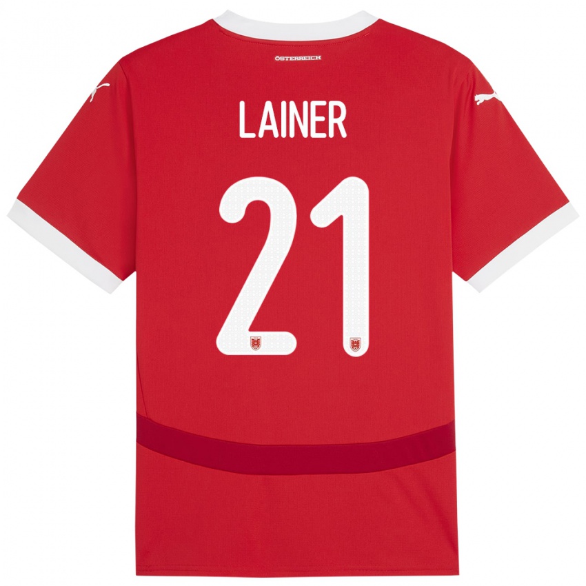 Criança Camisola Áustria Stefan Lainer #21 Vermelho Principal 24-26 Camisa