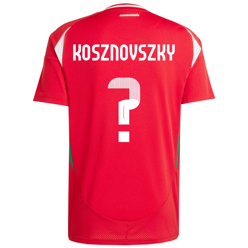 Criança Camisola Hungria Márk Kosznovszky #0 Vermelho Principal 24-26 Camisa