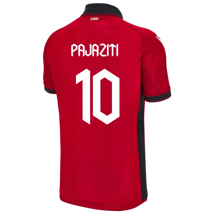 Criança Camisola Albânia Adrion Pajaziti #10 Vermelho Principal 24-26 Camisa