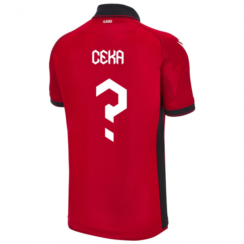 Criança Camisola Albânia Fatmir Ceka #0 Vermelho Principal 24-26 Camisa