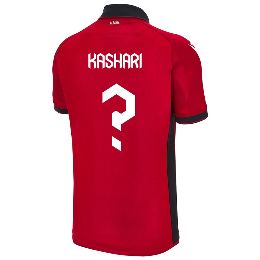 Criança Camisola Albânia Klaus Kashari #0 Vermelho Principal 24-26 Camisa