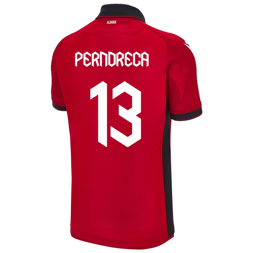 Criança Camisola Albânia Fabjan Perndreca #13 Vermelho Principal 24-26 Camisa