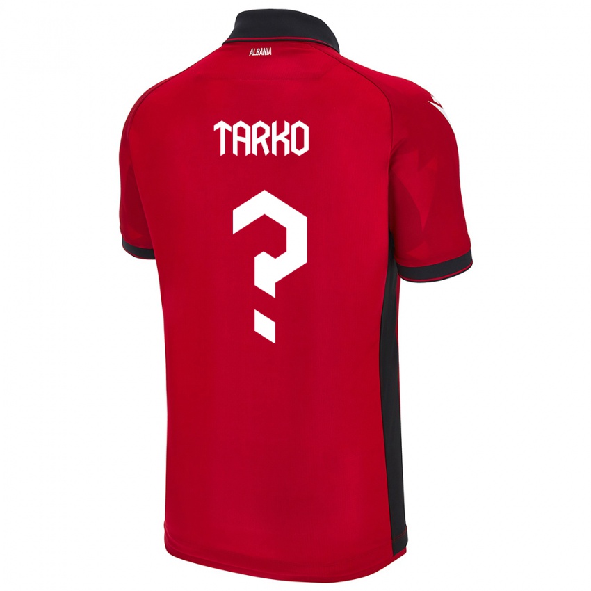 Criança Camisola Albânia Daniel Tarko #0 Vermelho Principal 24-26 Camisa