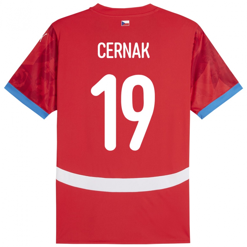 Criança Camisola República Checa Michal Cernak #19 Vermelho Principal 24-26 Camisa