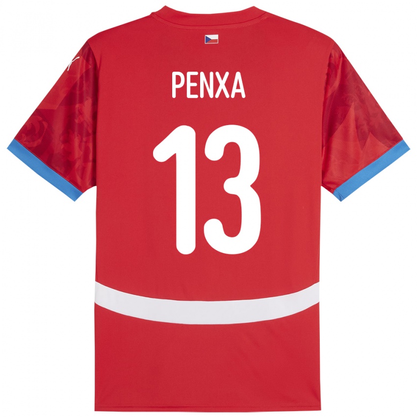 Criança Camisola República Checa Lukas Penxa #13 Vermelho Principal 24-26 Camisa