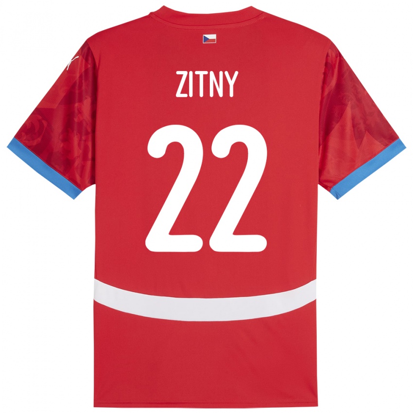 Criança Camisola República Checa Matej Zitny #22 Vermelho Principal 24-26 Camisa