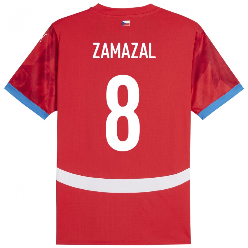 Criança Camisola República Checa Denis Zamazal #8 Vermelho Principal 24-26 Camisa