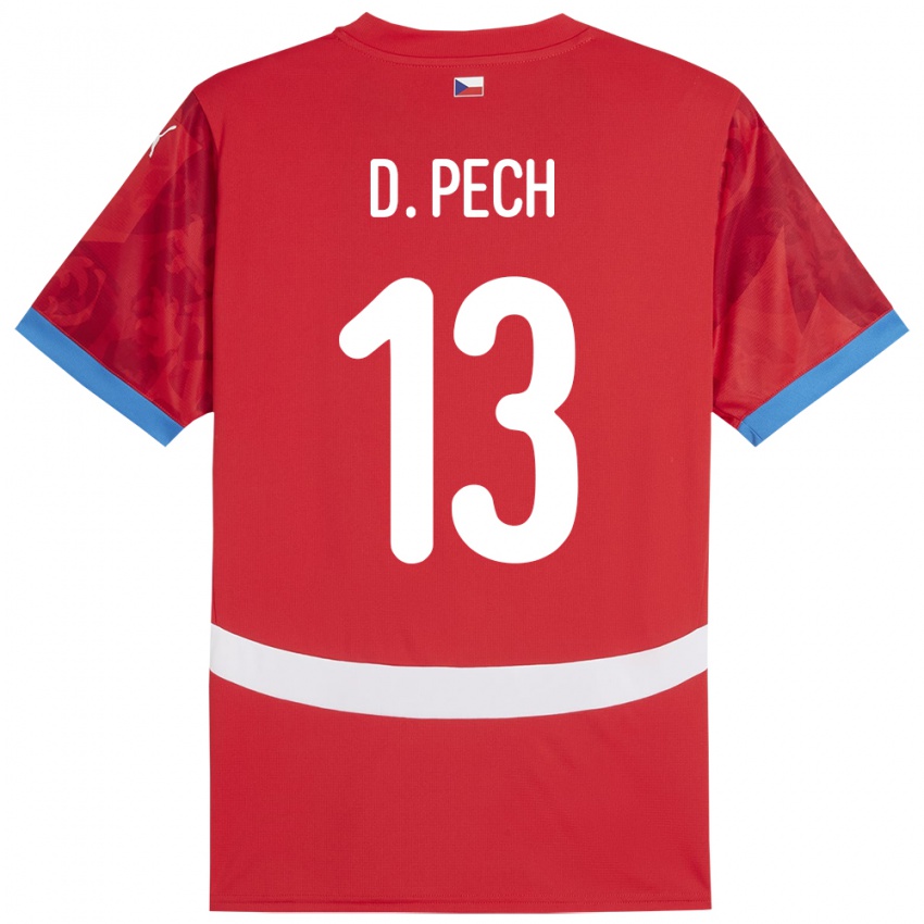 Criança Camisola República Checa Dominik Pech #13 Vermelho Principal 24-26 Camisa