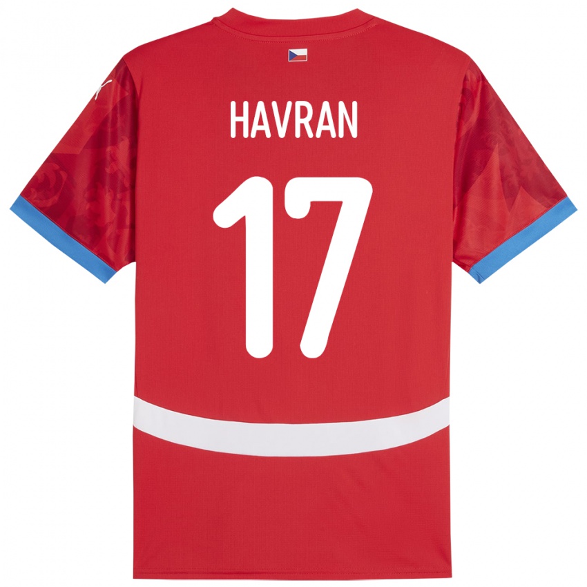 Criança Camisola República Checa Marek Havran #17 Vermelho Principal 24-26 Camisa