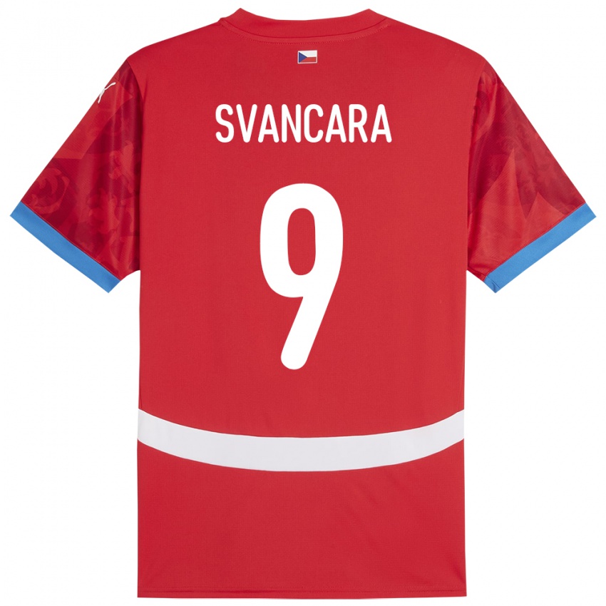 Criança Camisola República Checa Daniel Svancara #9 Vermelho Principal 24-26 Camisa