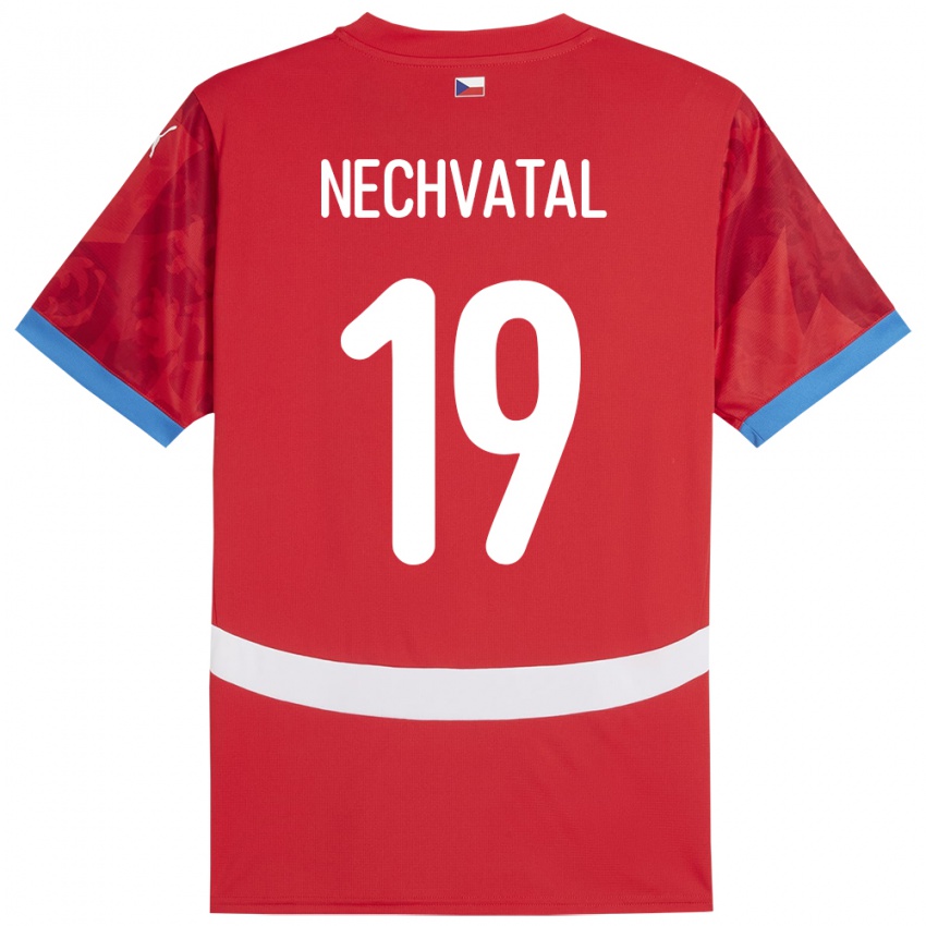 Criança Camisola República Checa Matyas Nechvatal #19 Vermelho Principal 24-26 Camisa