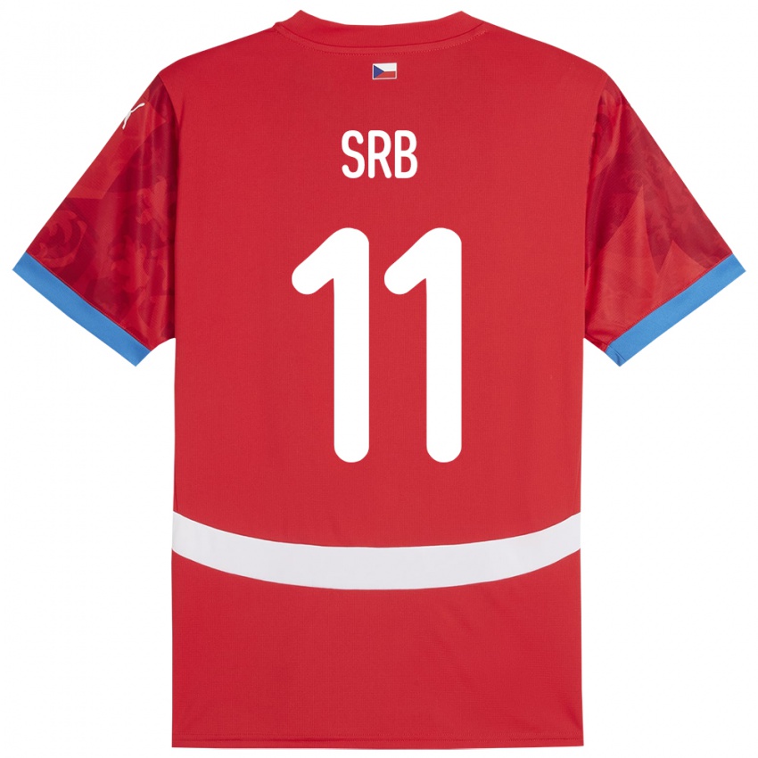 Criança Camisola República Checa Matous Srb #11 Vermelho Principal 24-26 Camisa