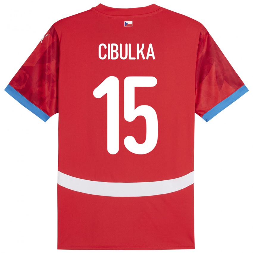 Criança Camisola República Checa Oskar Cibulka #15 Vermelho Principal 24-26 Camisa