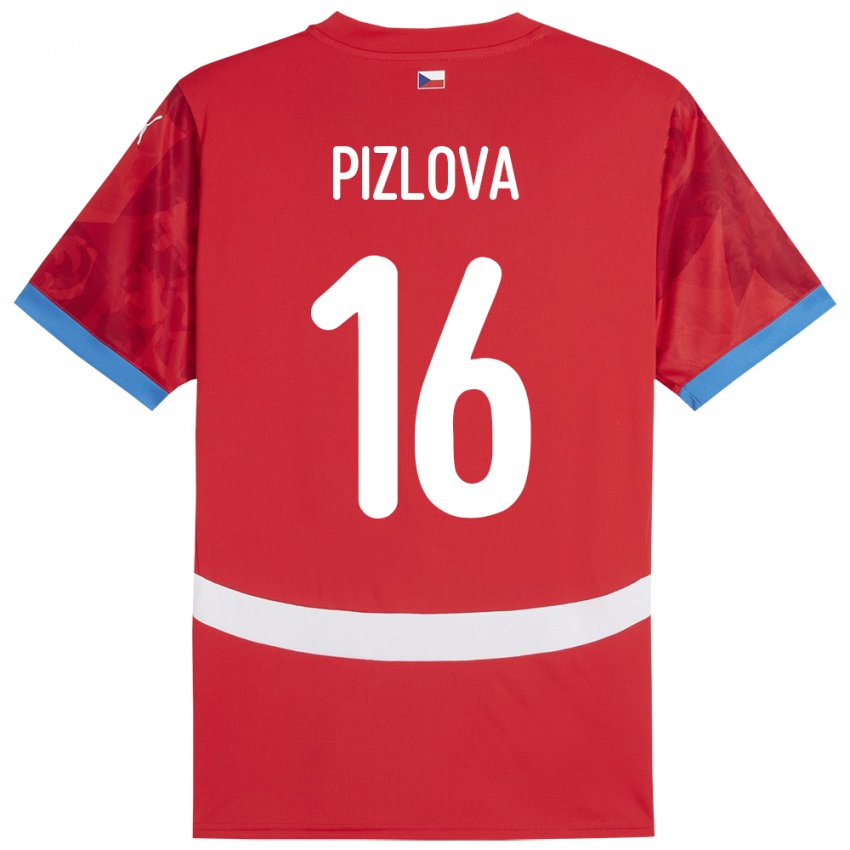 Criança Camisola República Checa Ivana Pižlová #16 Vermelho Principal 24-26 Camisa