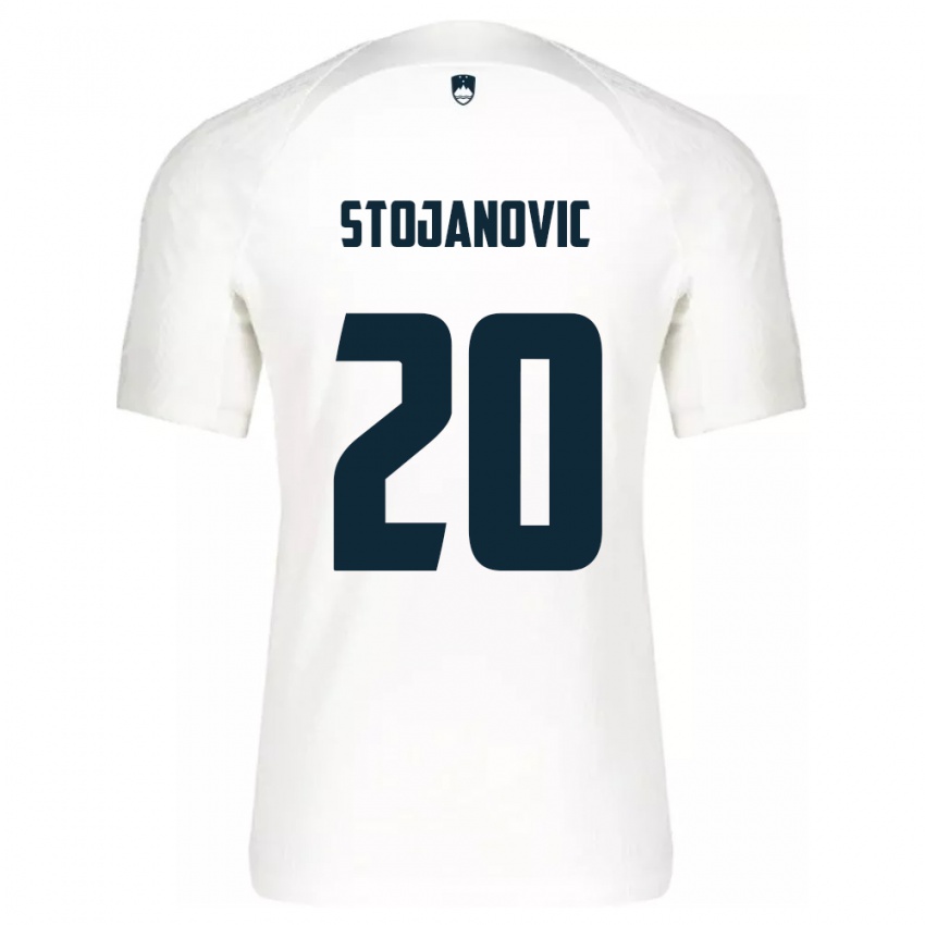 Criança Camisola Eslovênia Petar Stojanović #20 Branco Principal 24-26 Camisa