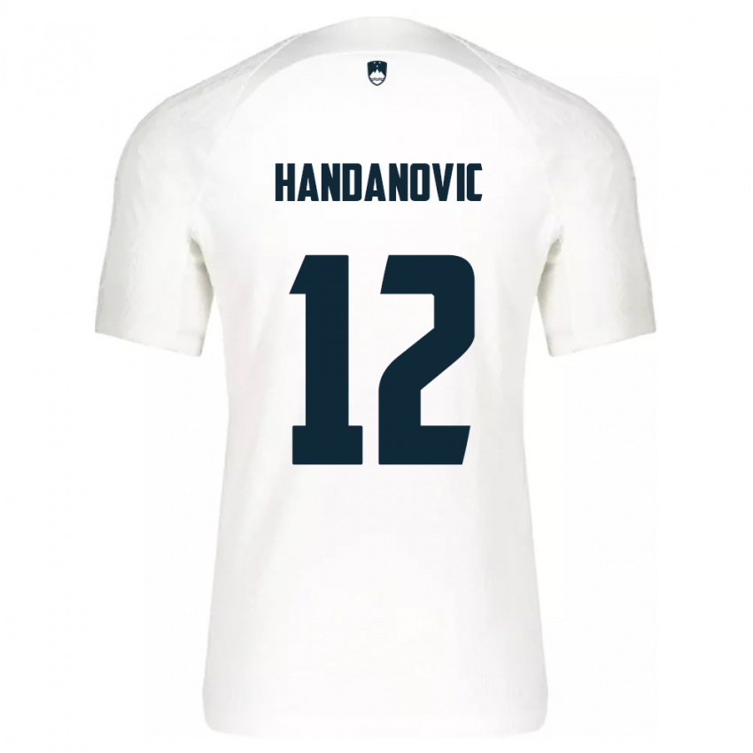 Criança Camisola Eslovênia Tanej Handanovic #12 Branco Principal 24-26 Camisa