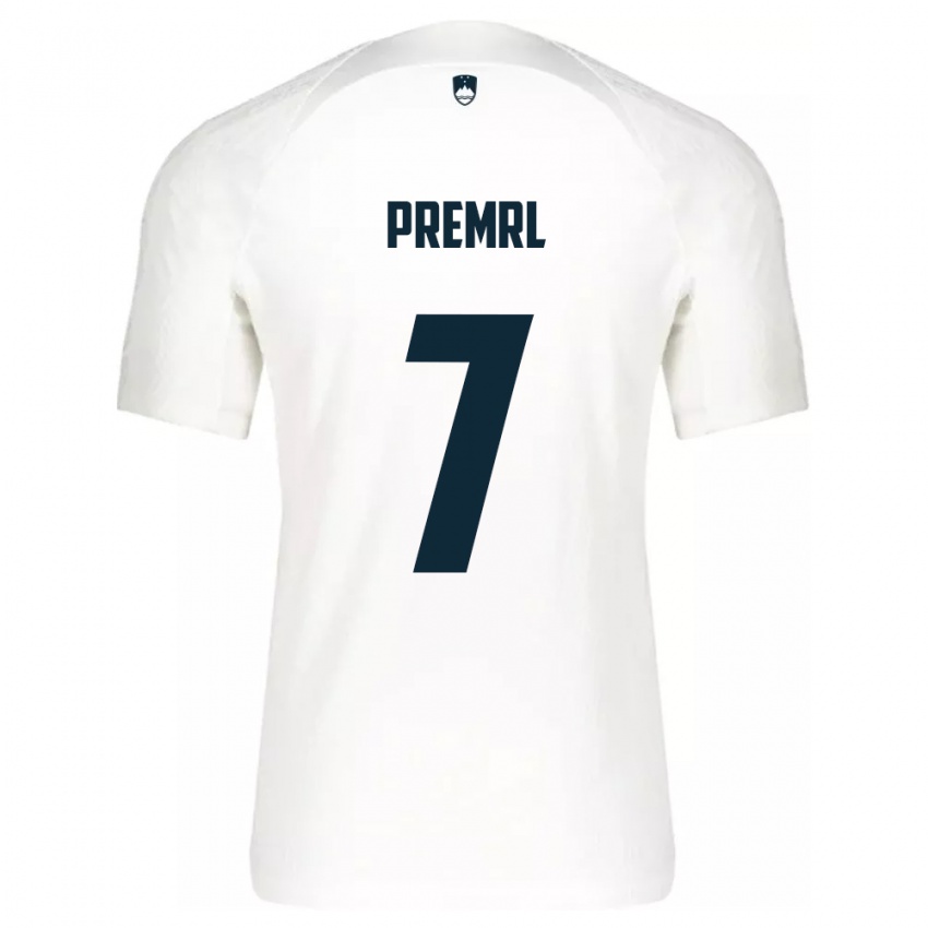 Criança Camisola Eslovênia Jaka Premrl #7 Branco Principal 24-26 Camisa