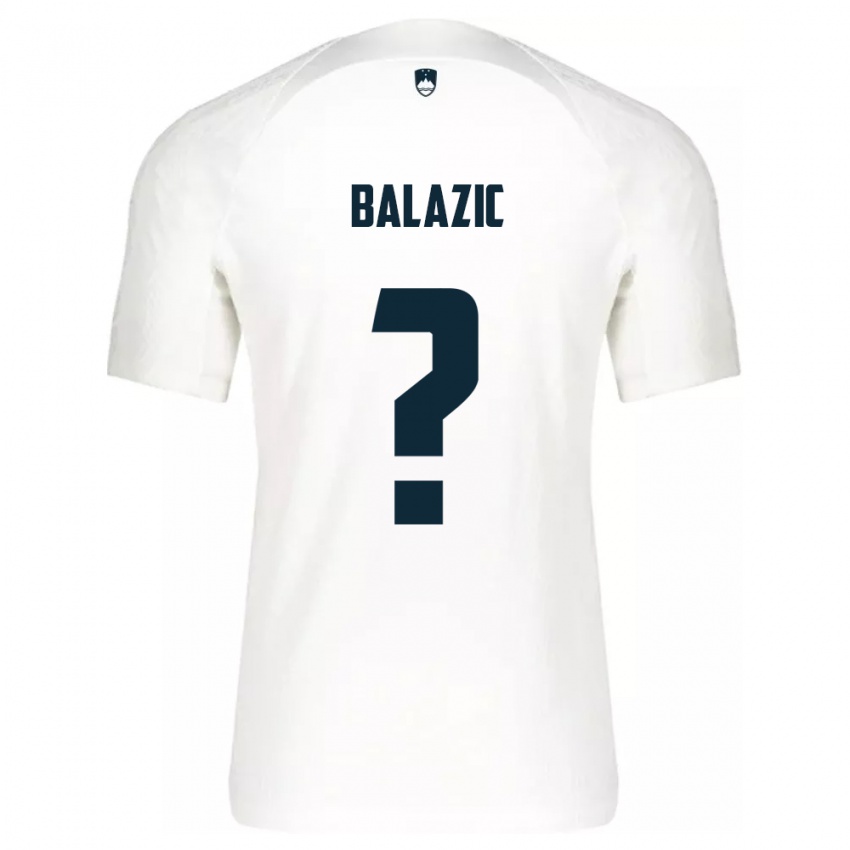 Criança Camisola Eslovênia Jan Balazic #0 Branco Principal 24-26 Camisa