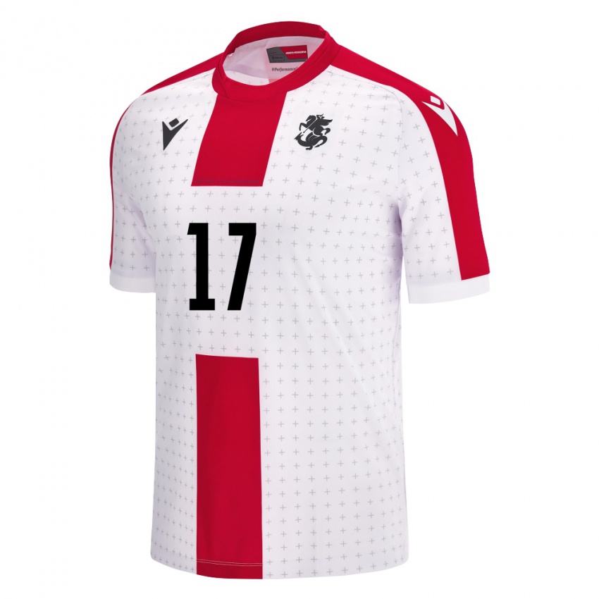 Criança Camisola Geórgia Shalva Ogbaidze #17 Branco Principal 24-26 Camisa