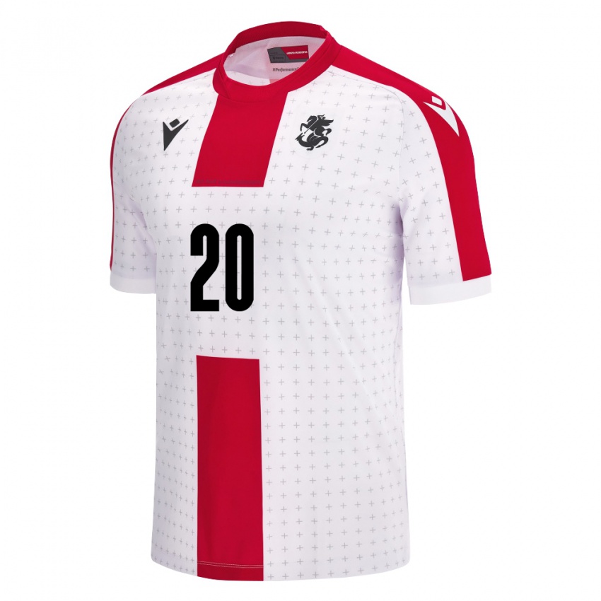 Criança Camisola Geórgia Luka Latsabidze #20 Branco Principal 24-26 Camisa