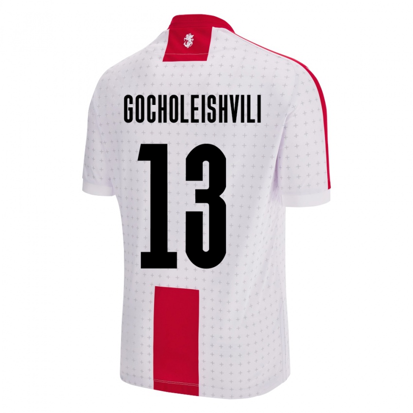 Criança Camisola Geórgia Giorgi Gocholeishvili #13 Branco Principal 24-26 Camisa