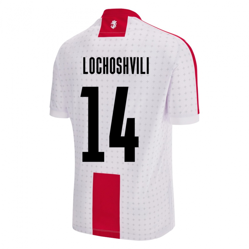 Criança Camisola Geórgia Luka Lochoshvili #14 Branco Principal 24-26 Camisa