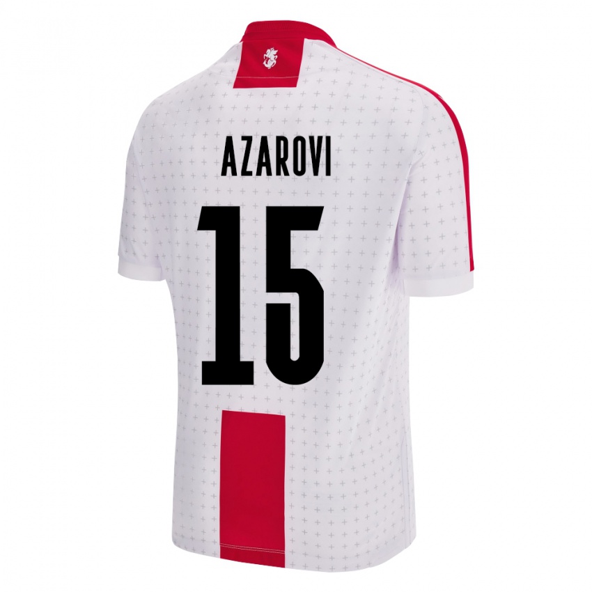 Criança Camisola Geórgia Irakli Azarovi #15 Branco Principal 24-26 Camisa