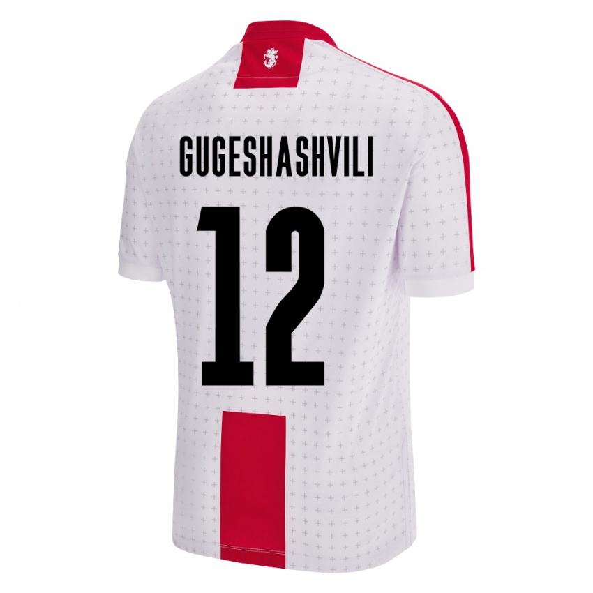 Criança Camisola Geórgia Luka Gugeshashvili #12 Branco Principal 24-26 Camisa