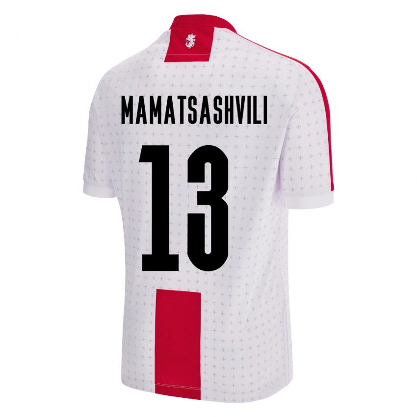 Criança Camisola Geórgia Saba Mamatsashvili #13 Branco Principal 24-26 Camisa