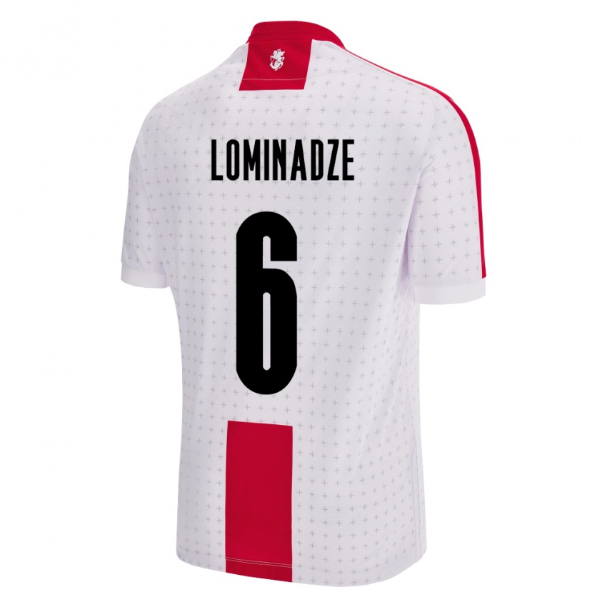 Criança Camisola Geórgia Nodar Lominadze #6 Branco Principal 24-26 Camisa